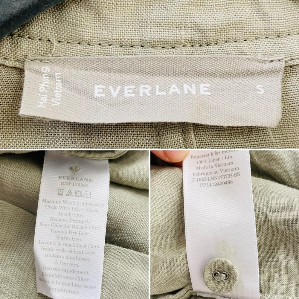 Everlane Seagrass Linen Shirt Dress Small - Picture 15 of 15